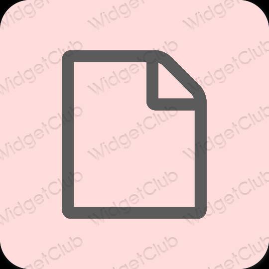 Aesthetic pink Notes app icons