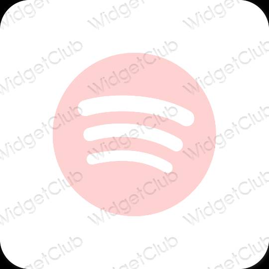 Aesthetic pink Spotify app icons