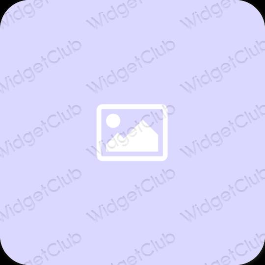 审美的 紫色的 Photos 应用程序图标