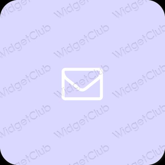 эстетический пастельно-голубой Mail значки приложений