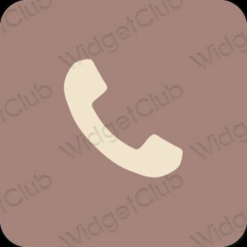Esteetiline pruun Phone rakenduste ikoonid