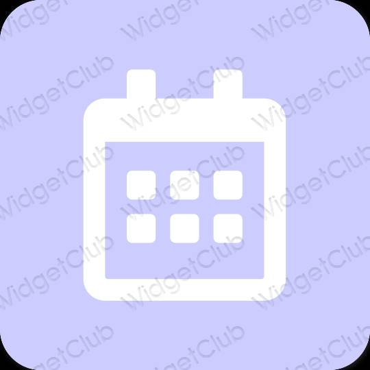 Estetický pastelově modrá Calendar ikony aplikací