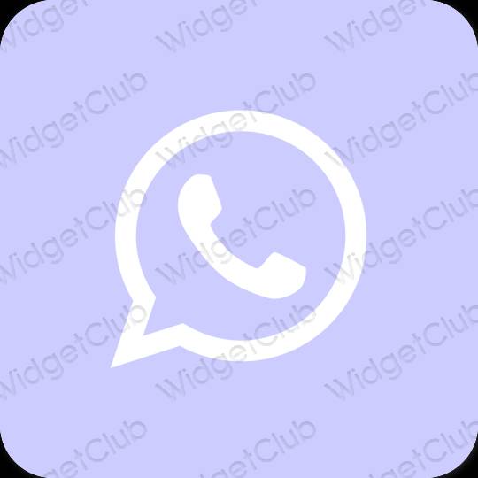 審美的 紫色的 WhatsApp 應用程序圖標