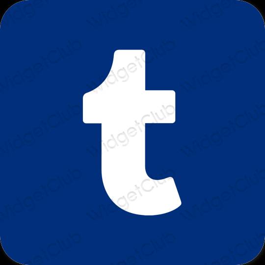 Stijlvol blauw Tumblr app-pictogrammen