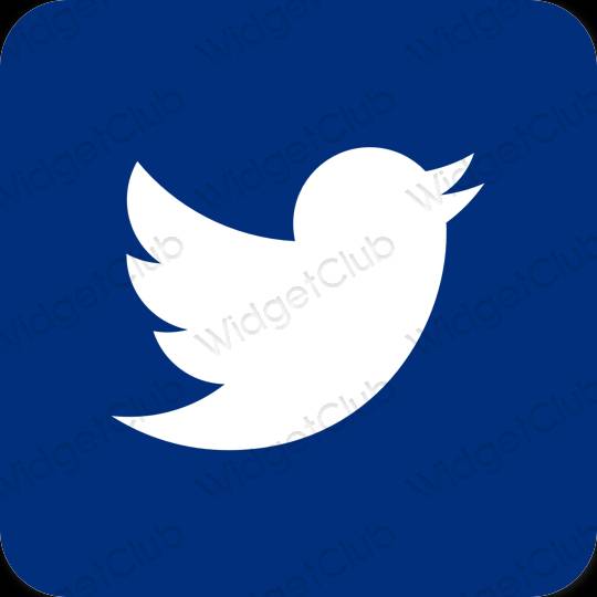 Esztétika lila Twitter alkalmazás ikonok