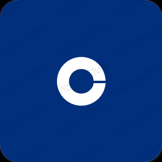 Estetico blu Coinbase icone dell'app