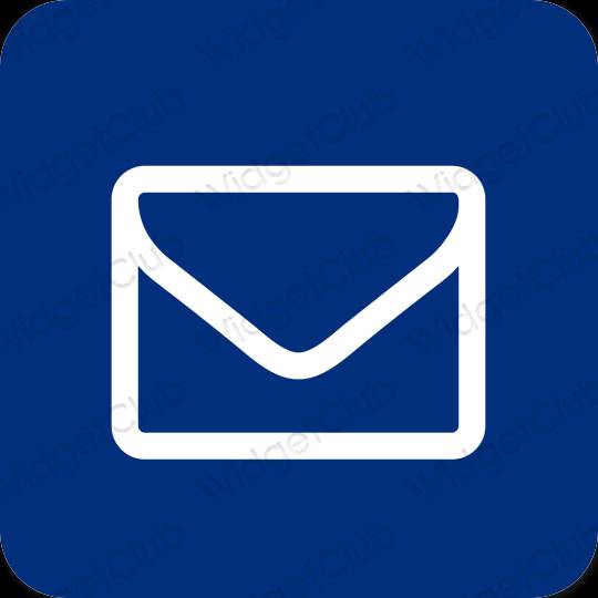 Естетичен син Mail икони на приложения
