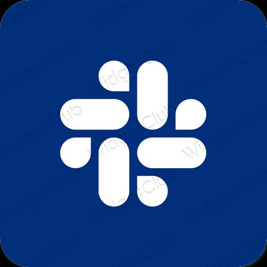 Æstetisk blå Slack app ikoner