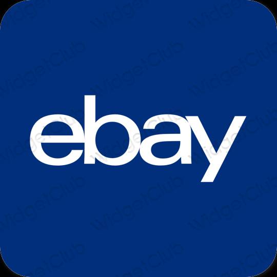 Esteettinen sininen eBay sovelluskuvakkeet