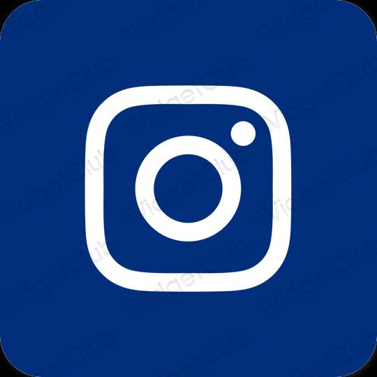 Aesthetic blue Instagram app icons