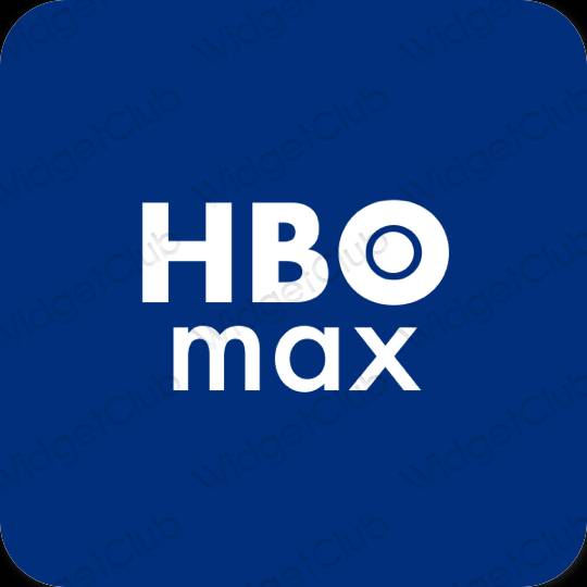 زیبایی شناسی آبی HBO MAX آیکون های برنامه
