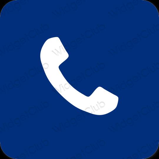 Estetické Modrá Phone ikony aplikácií