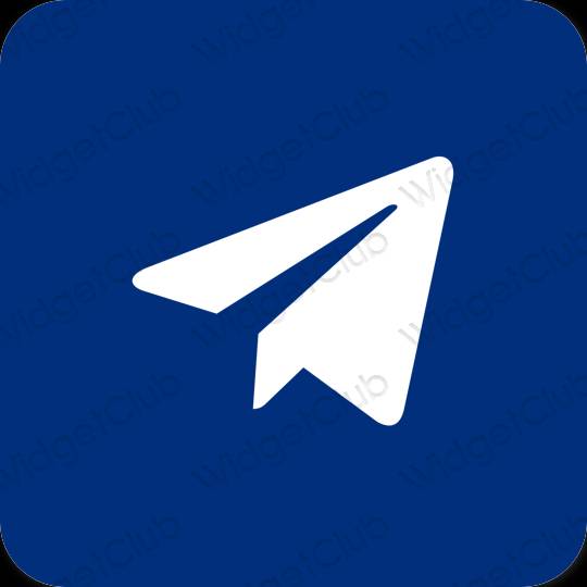 Estetic albastru Telegram pictogramele aplicației