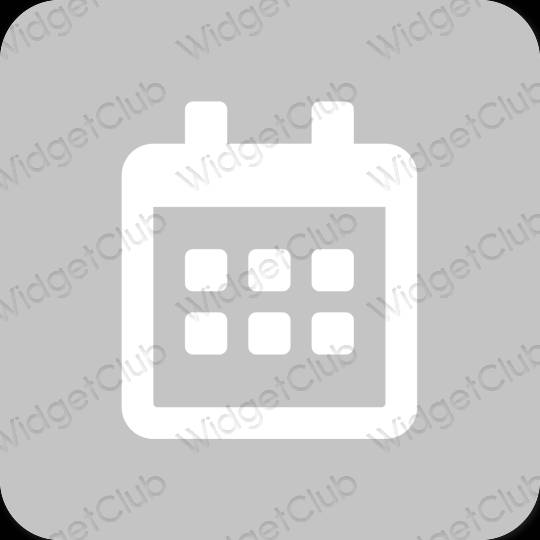 אֶסתֵטִי אפור Calendar סמלי אפליקציה