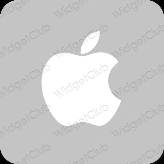 Æstetisk grå Apple Store app ikoner