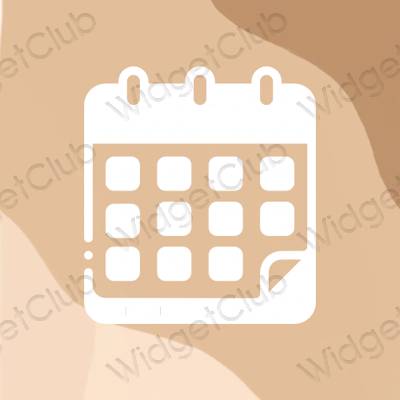 ესთეტიკური Calendar აპლიკაციის ხატები