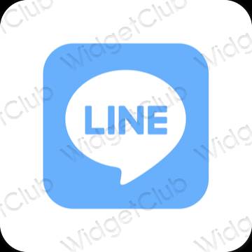 Estetis biru LINE ikon aplikasi