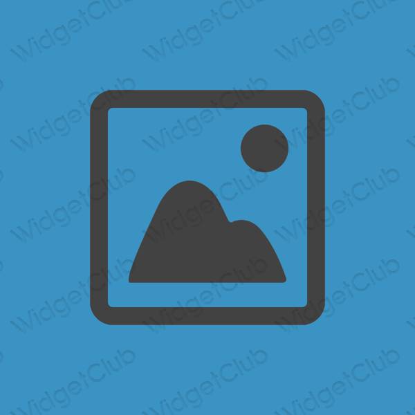 Estetski plava Photos ikone aplikacija