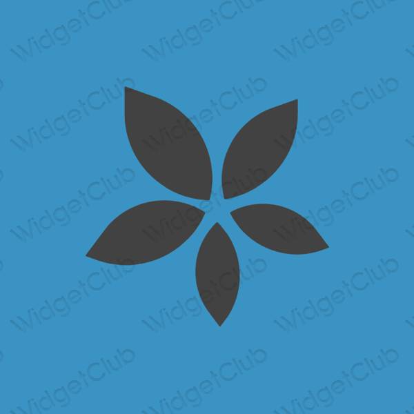 Estético azul Calendar ícones de aplicativos