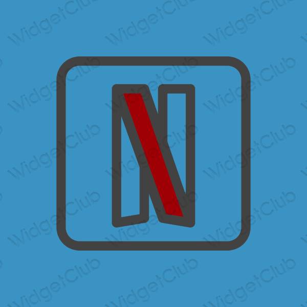 Estético púrpura Netflix iconos de aplicaciones