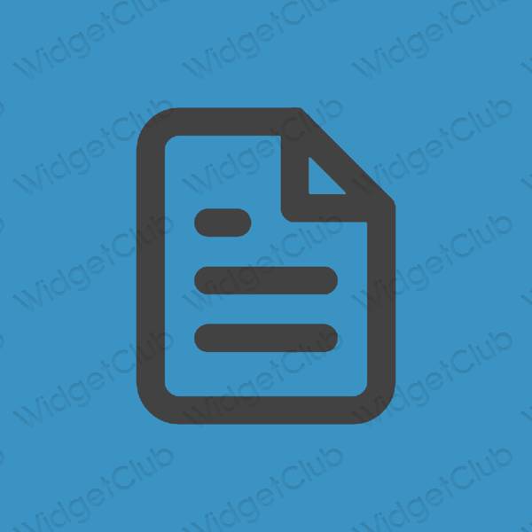 Estetski plava Files ikone aplikacija