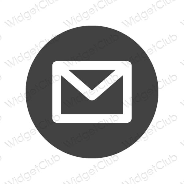 Estetinis pilka Mail programėlių piktogramos
