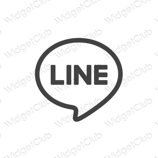 Ikon aplikasi estetika LINE