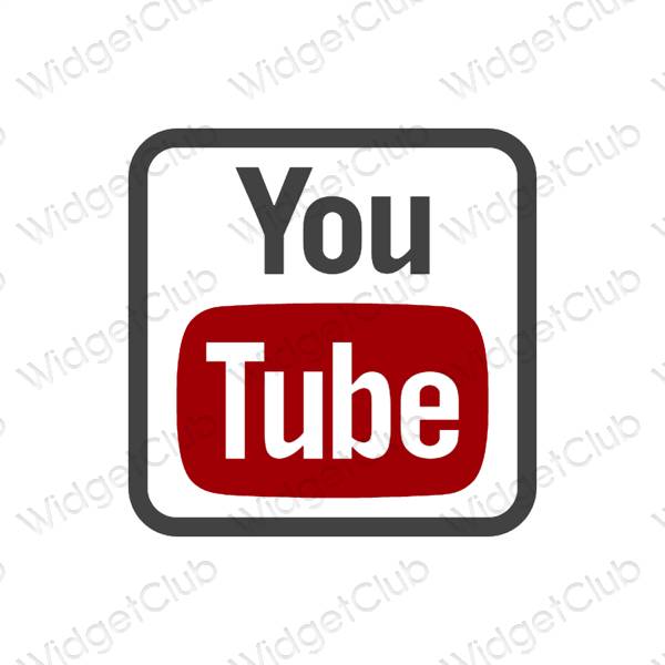 Icônes d'application Youtube esthétiques