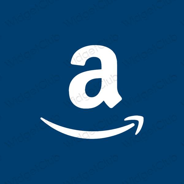 Æstetisk blå Amazon app ikoner