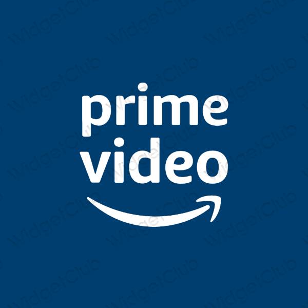 Estético azul Amazon iconos de aplicaciones