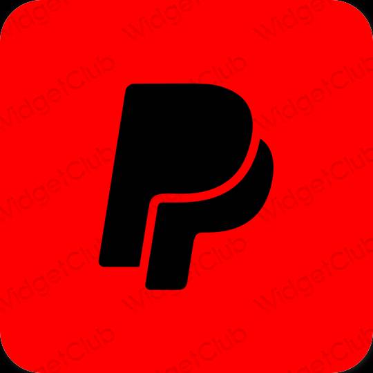 Estetski Crvena PayPay ikone aplikacija