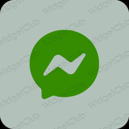 Estetický zelená LINE ikony aplikací