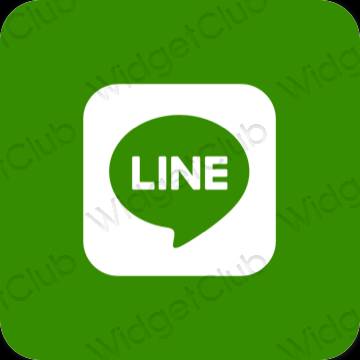 審美的 綠色 LINE 應用程序圖標