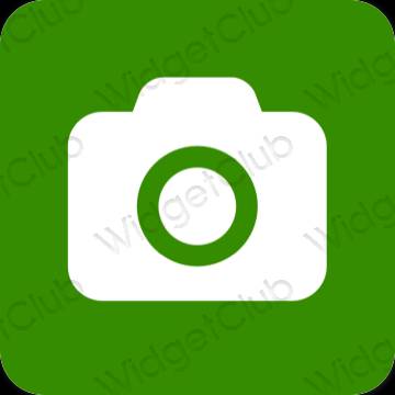 Esteetiline roheline Camera rakenduste ikoonid