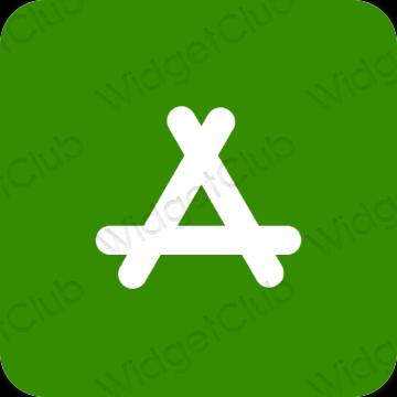 Ესთეტიური მწვანე AppStore აპლიკაციის ხატები