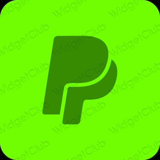 эстетический зеленый PayPay значки приложений