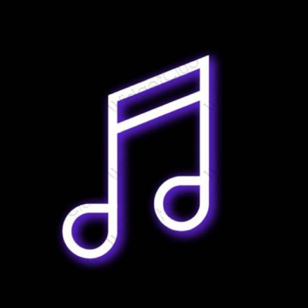 Estetski crno Music ikone aplikacija