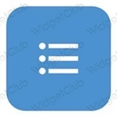 Estetik biru Reminders ikon aplikasi