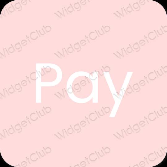 Estetic roz pastel Settings pictogramele aplicației