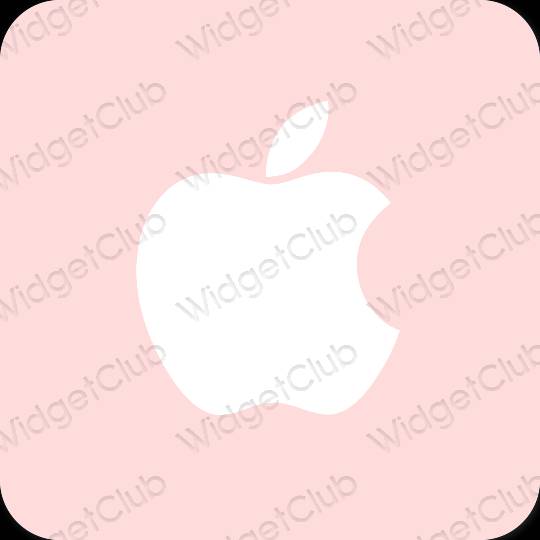 Aesthetic pastel pink Apple Store app icons