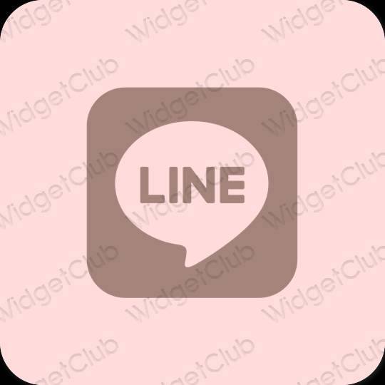 미적인 분홍 LINE 앱 아이콘