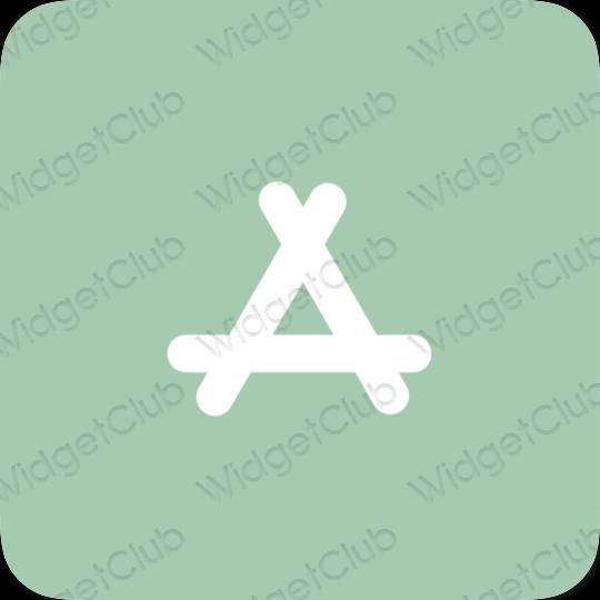 Aesthetic pastel blue AppStore app icons