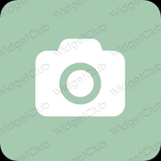 Aesthetic pastel blue Camera app icons