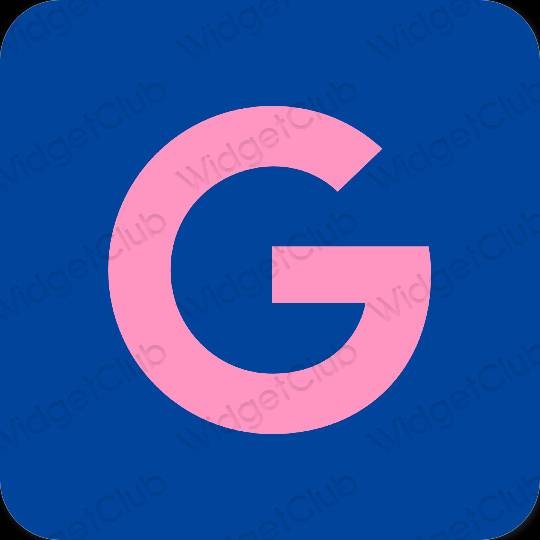 Stijlvol blauw Google app-pictogrammen