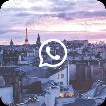 Aesthetic WhatsApp app icons