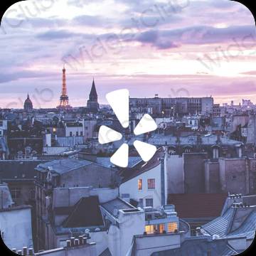 Esthetische Yelp app-pictogrammen
