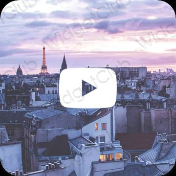 Æstetiske Youtube app-ikoner