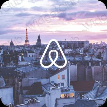 Estetické ikony aplikací Airbnb