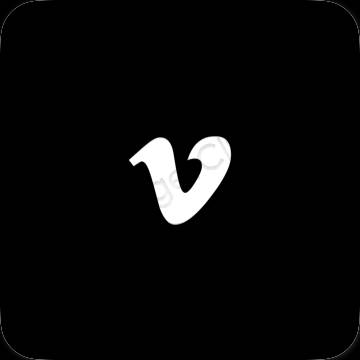 Ästhetische Vimeo App-Symbole