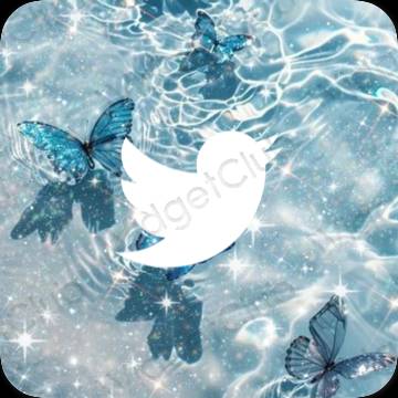 រូបតំណាងកម្មវិធី Twitter សោភ័ណភាព